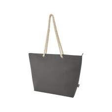 Пляжная сумка-холодильник Panama GRS из переработанных материалов с ручками-шнурками