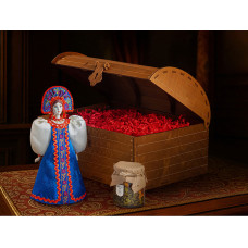 Подарочный набор: кукла фарфоровая, мёд с гецким орехом