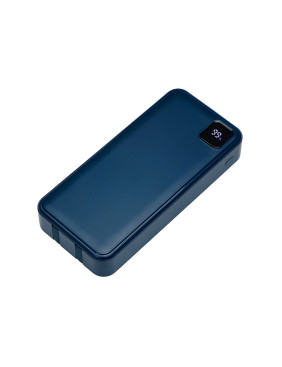 Внешний аккумулятор со встроенными кабелями Фрэйм Про, быстрая зарядка, 20000мач