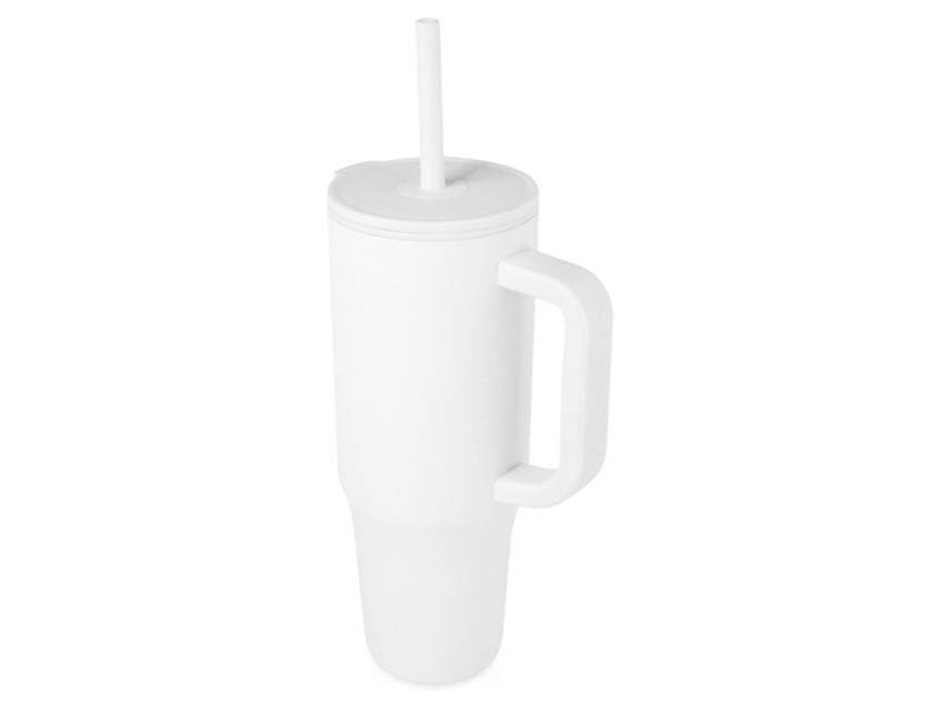 Герметичная термокружка Brady с силиконовой трубочкой, переработанная сталь, 900 мл