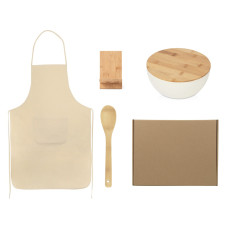 Подарочный набор с салатником, фартуком и подставкой Подарочный набор с салатником, фартуком и подставкой