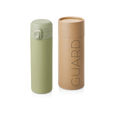 Вакуумная термокружка c кнопкой Guard, soft-touch, 400 мл, тубус