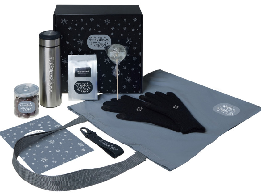 Подарочный набор Re:Breathe с перчатками, термосом и чаем