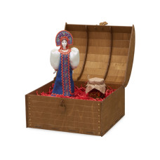 Подарочный набор: кукла фарфоровая, мёд с гецким орехом Подарочный набор: кукла фарфоровая, мёд с гецким орехом