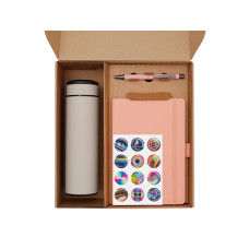 Набор Warmpage с термосом, блокнотом, ручкой и чаем