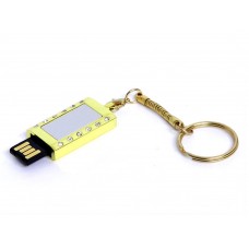 USB 2.0- флешка на 64 Гб Кулон с кристаллами и мини чипом