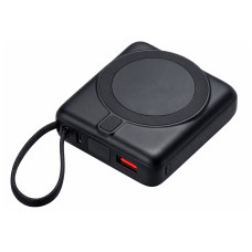 Магнитный беспроводной внешний аккумулятор c подсветкой лого Энчант, 10000 мАч