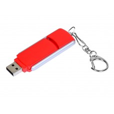 USB 3.0- флешка промо на 128 Гб с прямоугольной формы с выдвижным механизмом
