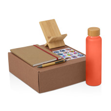 Набор Wooden с бутылкой, блокнотом, ручкой и подставкой для телефона 