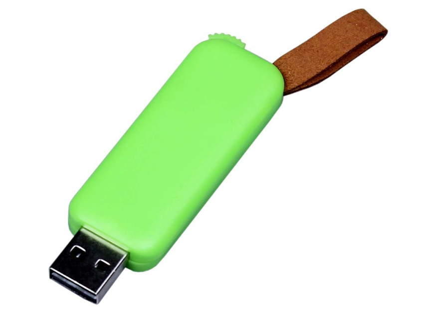 USB 2.0- флешка промо на 32 Гб прямоугольной формы, выдвижной механизм