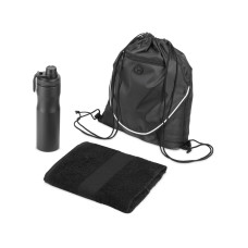 Спортивный набор со стальной бутылкой и полотенцем Advanced
