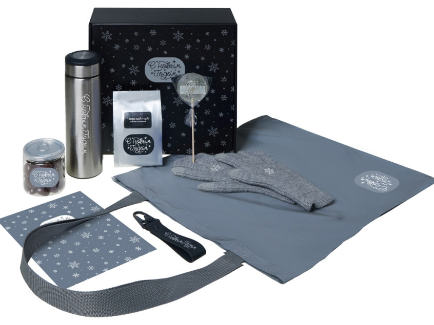 Подарочный набор Re:Breathe с перчатками, термосом и чаем
