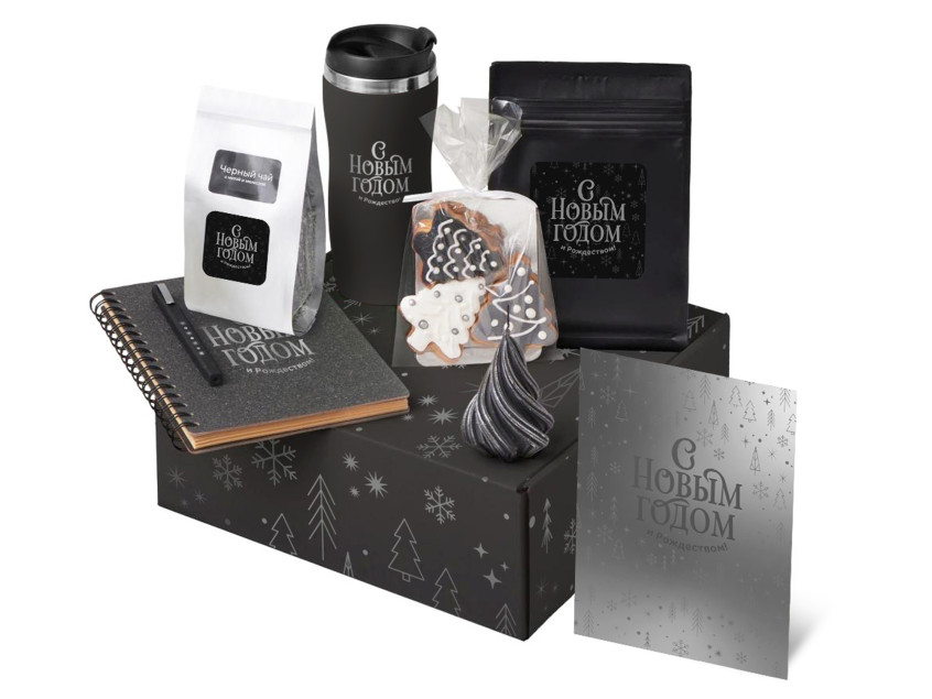 Подарочный набор Re:Charge с термокружкой, кофе и блокнотом