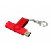 USB 2.0- флешка на 32 Гб с поворотным механизмом и дополнительным разъемом Micro USB
