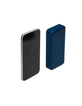 Внешний аккумулятор со встроенными кабелями Фрэйм Про, быстрая зарядка, 20000мач