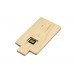 USB 2.0- флешка на 64 Гб в виде деревянной карточки с выдвижным механизмом
