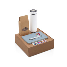 Набор Warmpage с термосом, блокнотом, ручкой и чаем