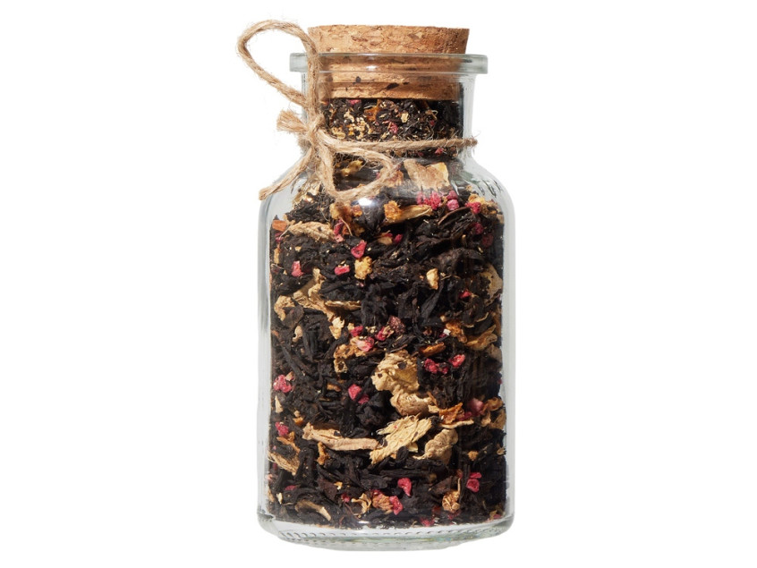 Чай черный с соком имбиря, апельсином и малиной, мини