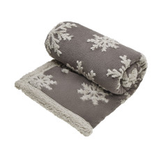 Плед Snowflake новогодний с капюшоном