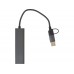 USB-хаб Command с коннектором 2-в-1 USB-C и USB-A, 2.0/3.0