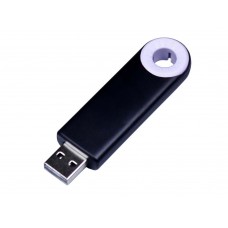 USB 2.0- флешка промо на 64 Гб прямоугольной формы, выдвижной механизм