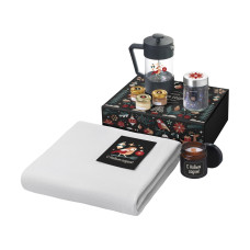 Подарочный набор Re:Moments с пледом, френчпрессом и медом