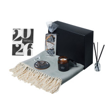 Подарочный набор Re:Still с пледом, свечой и диффузором