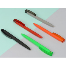 Ручка пластиковая шариковая трехгранная Trinity K transparent Gum soft-touch