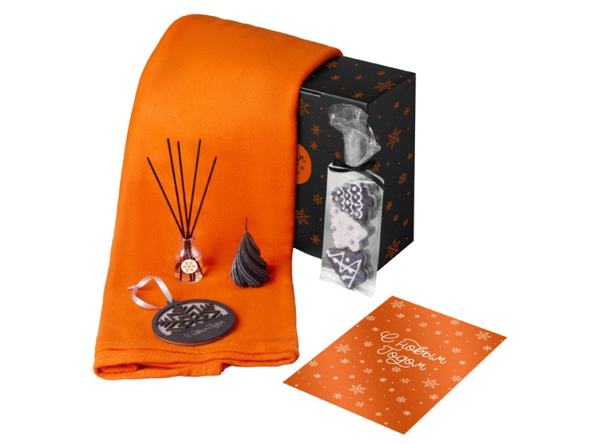 Подарочный набор Re:Home с пледом, свечой и диффузором