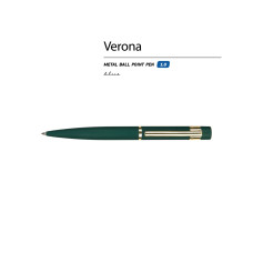 Ручка металлическая шариковая Verona, софт-тач