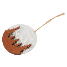 Деревянная подвеска на елку Christmas