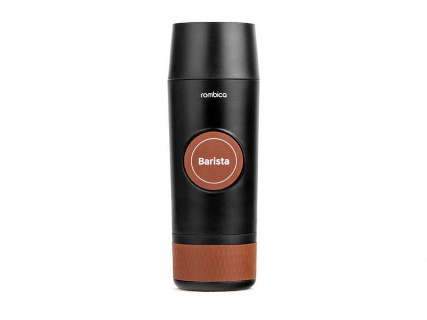 Портативная кофемашина Barista c быстрой зарядкой с логотипом Rombica