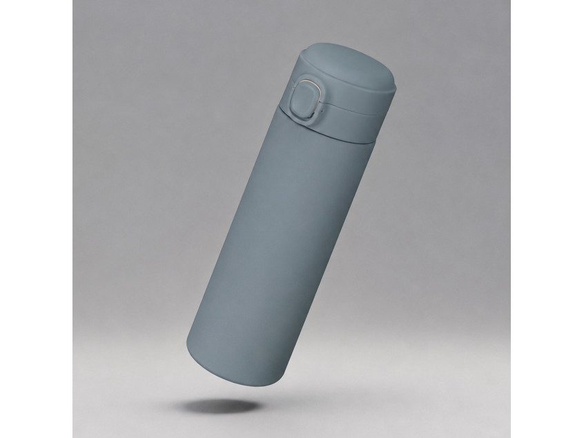 Вакуумная термокружка c кнопкой Guard, soft-touch, 400 мл, тубус