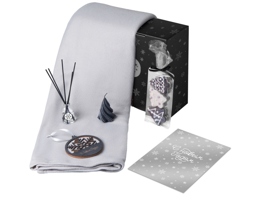 Подарочный набор Re:Home с пледом, свечой и диффузором