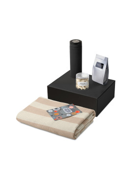 Подарочный набор Re:y. Warm с пледом, термосом и чаем