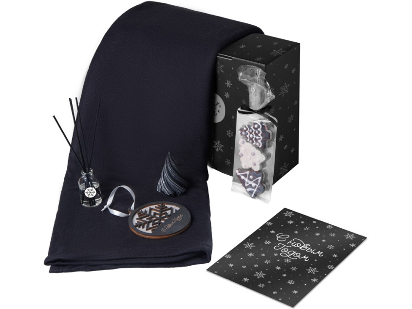 Подарочный набор Re:Home с пледом, свечой и диффузором