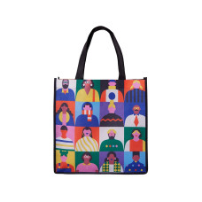 Сумка для шопинга с донной складкой и ручкой из нетканого PET материала