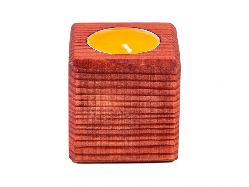 Свеча в декоративном подсвечнике Апельсин