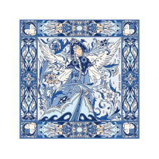 Платок Царевна-Лебедь 100% шелк