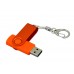 USB 2.0- флешка промо на 32 Гб с поворотным механизмом и однотонным металлическим клипом