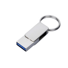 USB 3.0- флешка Mercury на 128 Гб с поворотным механизмом и дополнительным разъемом Type-C