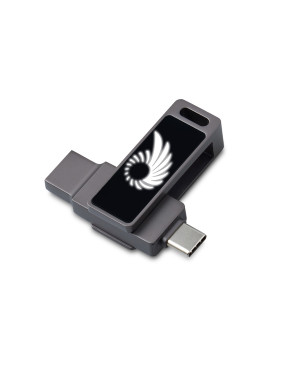 USB3.0/ Type-C флешка 2в1 на 64 ГБ Спинлайт с подсветкой