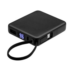 Внешний аккумулятор со встроенным кабелем USB-C Дэнси, 5000 мАч