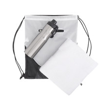 Спортивный набор со стальной бутылкой и полотенцем Advanced