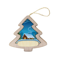 Новогодняя подвеска с подсветкой Ёлочка с индивидуальным дизайном