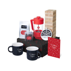 Подарочный набор Re:Together с френчпрессом, кружками и дженгой