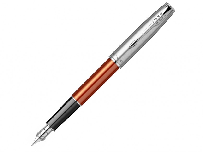 Ручка перьевая Parker Sonnet Essentials Orange SB Steel CT