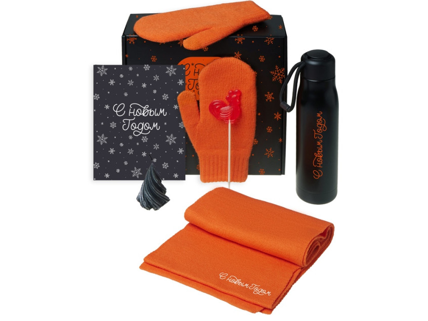 Подарочный набор Re:Air с варежками, шарфом и термосом