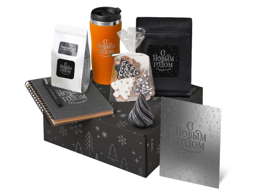 Подарочный набор Re:Charge с термокружкой, кофе и блокнотом