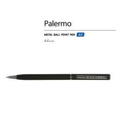 Ручка металлическая шариковая Palermo, софт-тач